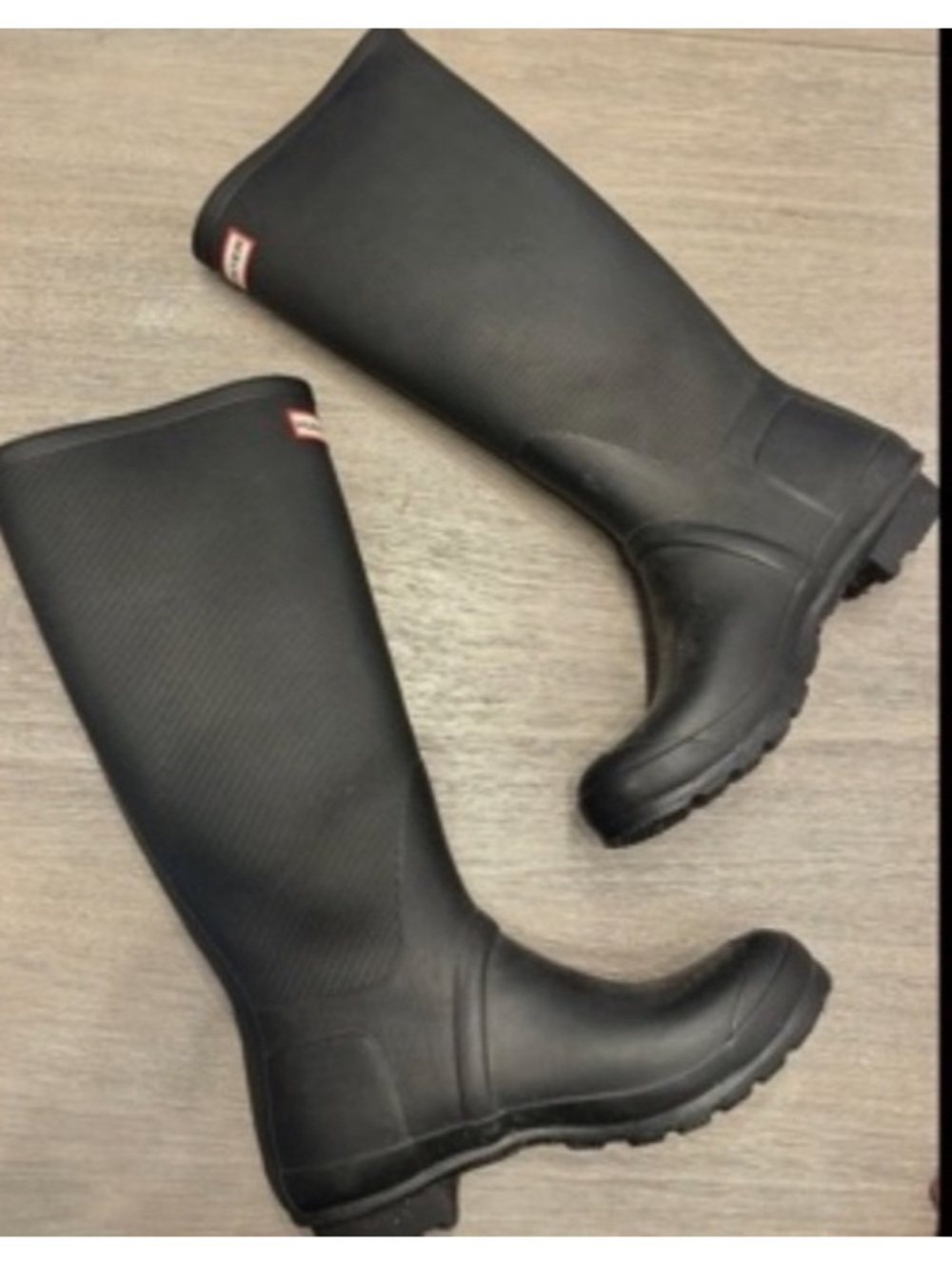 Hunter Black Tall Rain Boots UK 8/ US 9M / 10F